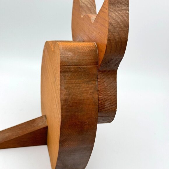 Wooden Pig Doorstop Vintage Handcrafted Handpainted Farmhouse Rustic Decor - Picture 8 of 10